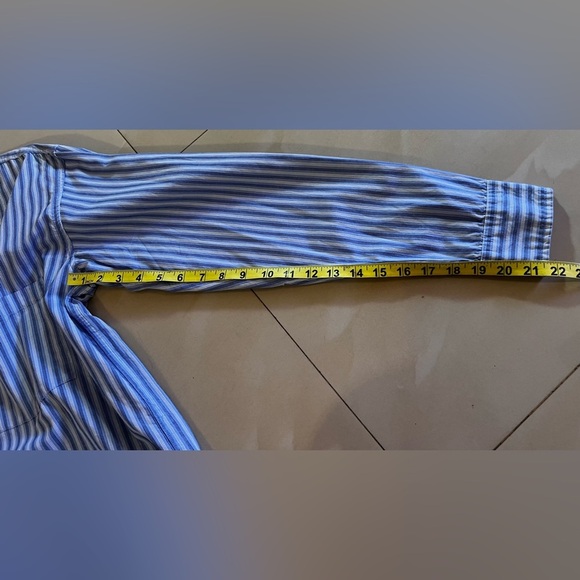 US Expedition Size Large Striped Cotton Long Sleeve Button Up Shirt Nwt - Picture 12 of 16